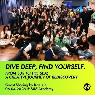 #SPM成绩放榜了🎉 在 S U S，其实我们很常讲一件事： 你做设计，不只是“会做”，而是你为什么做。S U S 校友 Ken Jun 的故事，刚好就是一个很好的例子。他从拍婚礼，变成在海底拍世界；中间差的，是找回初心。

在创意这条路上，迷失，其实很常见。Ken Jun 回校分享时，讲了一段很真实的经历。有时候，我们不是不够努力，只是走着走着，忘了为什么开始。

从商业与婚礼摄影开始， 一路累积经验与作品， 却在某个阶段，失去了方向；直到他重新拾起对潜水的热爱，带着相机走入水下世界。在那里，他找回了创作最初的感觉 — 纯粹、安静、专注。于是，他选择转型，成为一名水下摄影师。今天的他，被更多人看见。但更重要的是，他找回了自己。

谢谢 Ken Jun，你的故事让我们明白：设计不只是技能，更是一段不断寻找自我的过程。给每一位 SUS 的学生：未来的路可能会很现实，但请记得 👉 不忘初心，才走得更远。

🆓 #10天免费试读课程现已开放报名 
立即锁定名额 👉 https://wa.link/zvdmza

🎁 #美术A也有机会拿奖学金*

At S U S, we believe: Design isn’t just about what you create, it’s about why you create.

Ken Jun’s journey says it best. From wedding shoots to underwater photography, the biggest shift wasn’t the subject — it was finding his passion again.

Because getting lost? It happens. But finding your way back — that’s what matters.

Thank you, Ken Jun, for coming back and inspiring our students — a powerful reminder to always stay true to where you started.

To all S U S students: skills will take you far, but your passion will take you further.

🆓 10-day FREE trial now open
👉 https://wa.link/zvdmza

🎁 Art A? Scholarship* opportunities available

//

#SUS #SUSacademy #ShiftUrSense #DigitalDesign #Multimedia #GraphicDesign #3DModeling #Animation #VisualCommunication #Internship #Scholarship #奖学金 #设计教育 #招生进行中‼️

SUS Academy 
📞 018-222 6206 (Enquiries)
📱 https://wa.link/zvdmza (Whatsapp)

📌 Menara Landmark, Unit 31-01, Level 31
12, Jalan Ngee Heng, 80000 Johor Bahru, Johor
🚗 Waze: https://waze.com/ul/hw23b34es9

*需符合条件 / T&C apply.